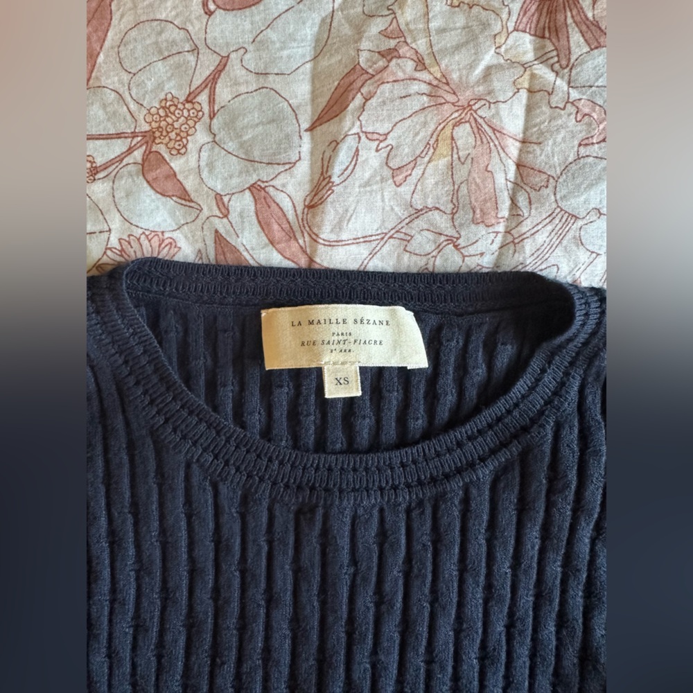 Sezane Dita Jumper Navy Blue - Size XS - Picture 5 of 7